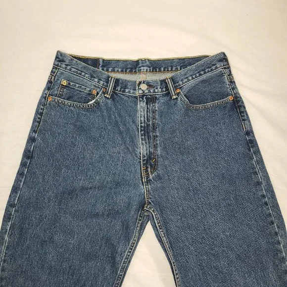 LEVI'S 550 VINTAGE Mom Jeans Regular Fit Straight Leg High Rise W36 L30 100% Cot - Picture 9 of 15